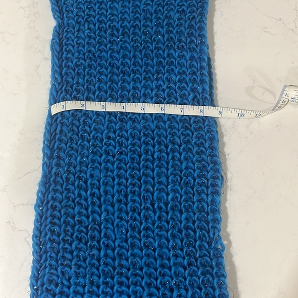Beautiful Royal Blue Infinity Scarf with Shimmer - Picture 8 of 9